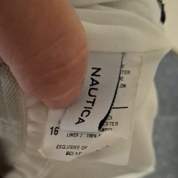 Nautica Striped Racerback Tankini Swim Top size 16 - Picture 3 of 3